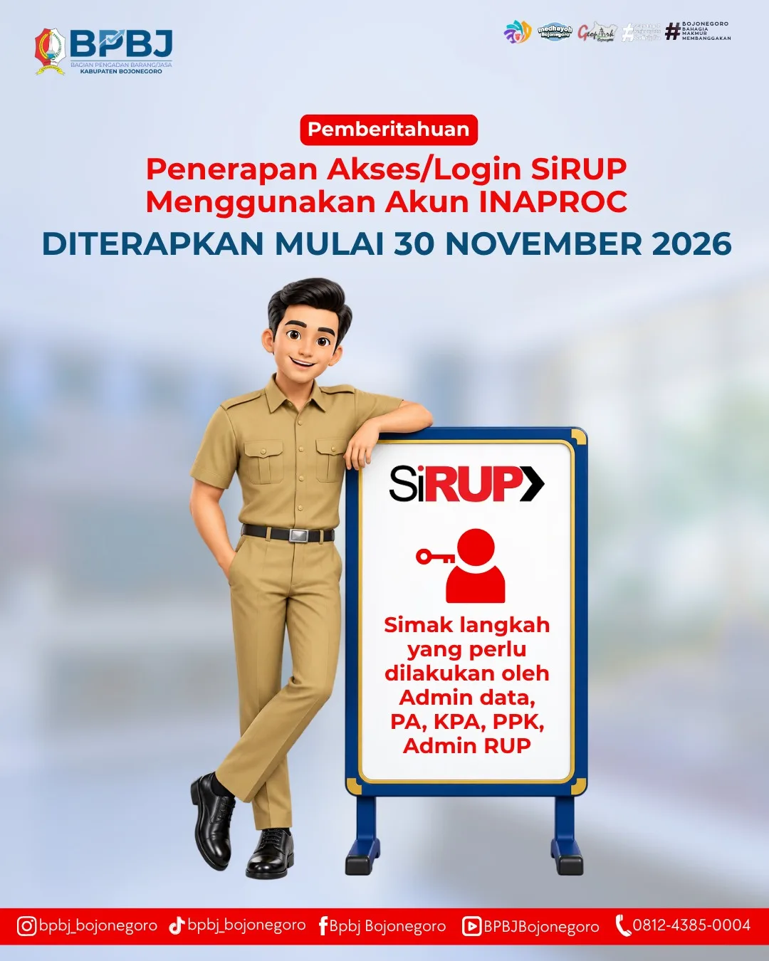 AKSES SiRUP BERALIH KE AKUN INAPROC Mulai 30 November 2026