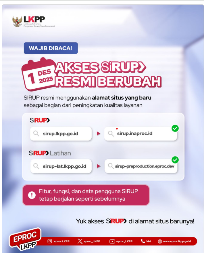 AKSES SIRUP RESMI BERUBAH