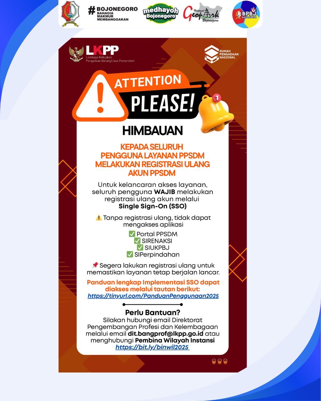 Himbauan Kepada Seluruh Pengguna Layanan PPSDM Melakukan Registrasi Ulang Akun PPSDM
