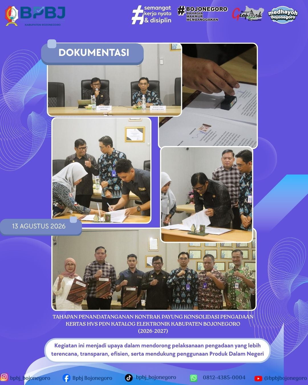 Tahapan Penandatanganan Kontrak Payung Konsolidasi Pengadaan Kertas HVS PDN Katalog Elektronik