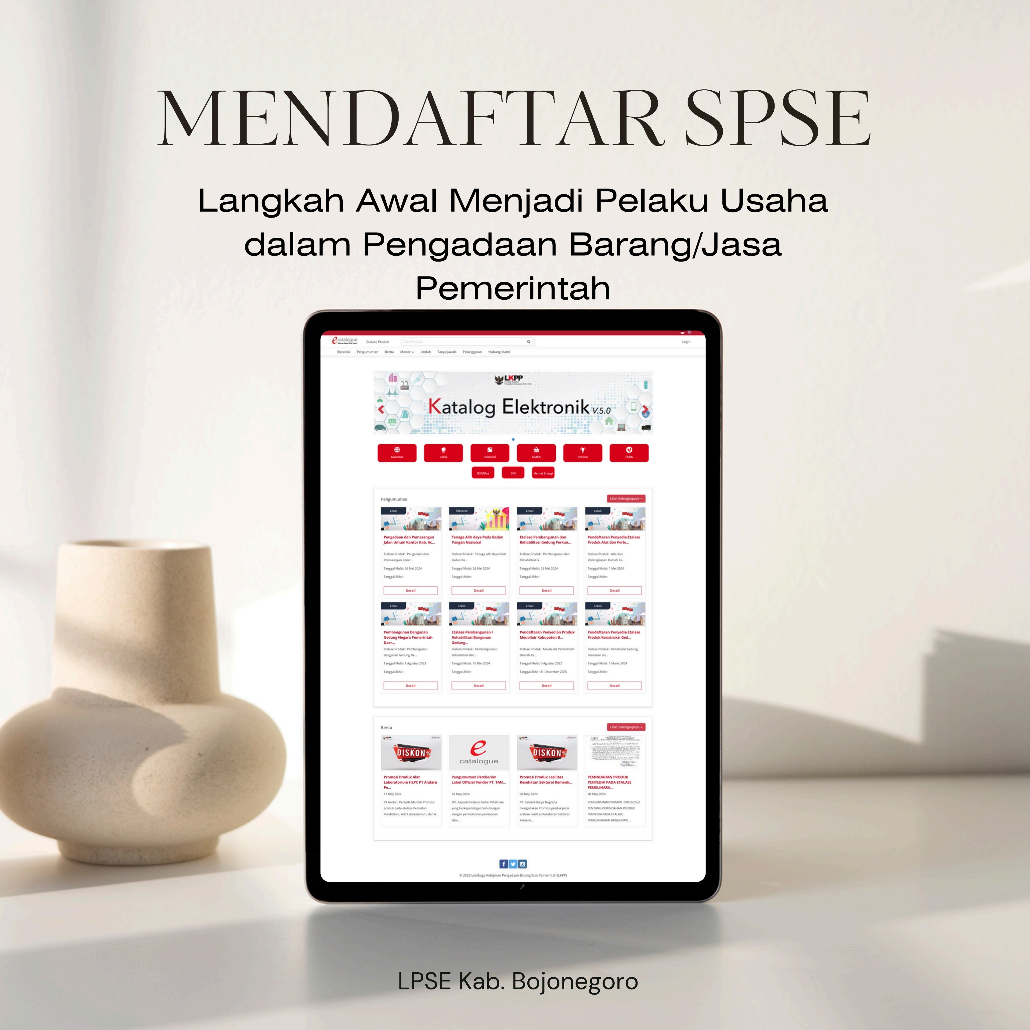 Panduan Pendaftaran Akun SPSE